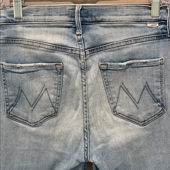MOTHER Pixie Dazzler Ankle Fray Straight Leg Jeans - Picture 7 of 8
